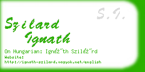 szilard ignath business card